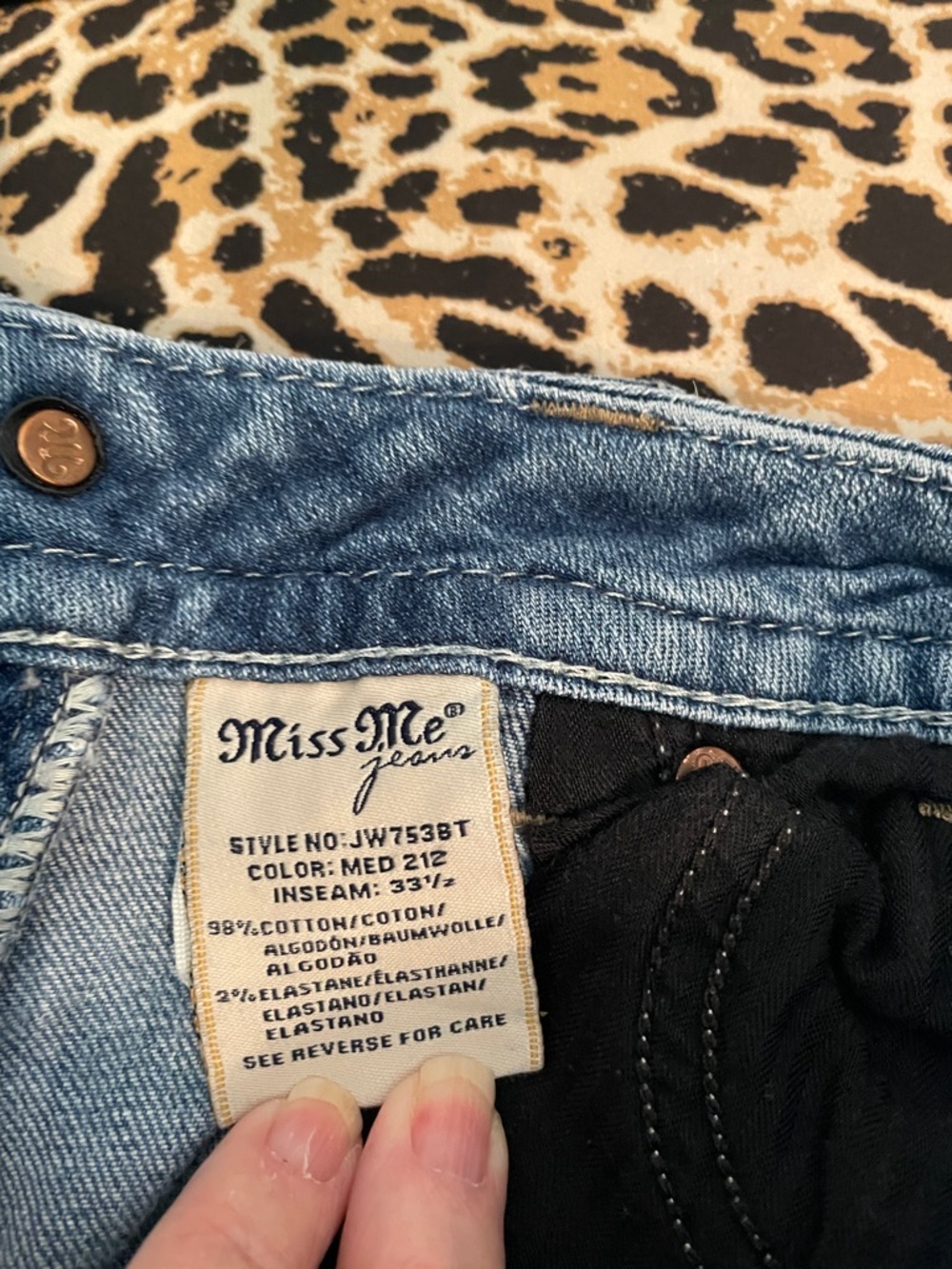 Miss Me Light Blue Denim Jeans with Embroidered Cross Pocket - Picture 5 of 10